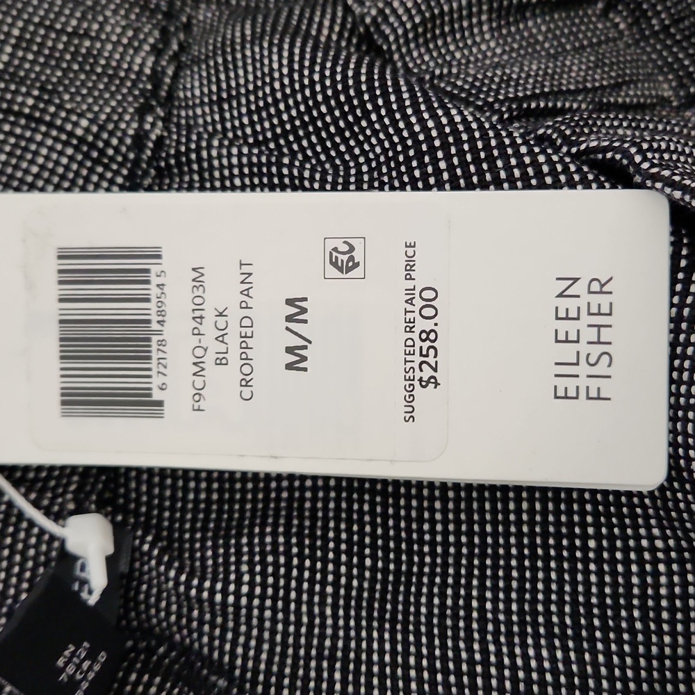 NWT Eileen Fisher Organic Linen Tweed Cropped Pant. Size M - Picture 9 of 9